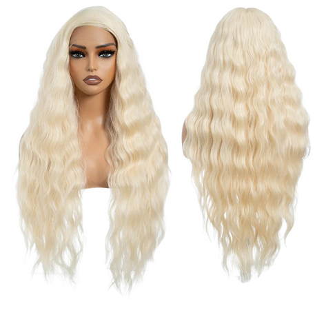 Long Wavy  Red / Ombre Wig white