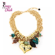 Love Pendant Statement Multi-layer Beaded Necklace Sassy Chick Logo