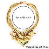 Size of Love Pendant Statement Multi-layer Beaded Necklace