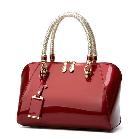 wine red Luxe Femme Handbag