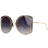 Black Luxurious Sunglasses Gradient Lens for Women