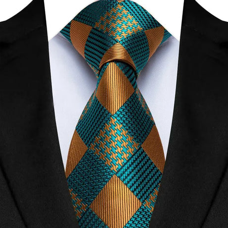 Green Luxury 8CM Jacquard Woven Stripes Classic Necktie