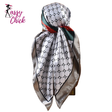Luxury 90*90cm Square Autumn Accessory Scarf Sassy hick Logo
