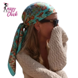 Luxury 90cm Satin Square Silk Hijab Scarves Scarf Sassy Chick Logo