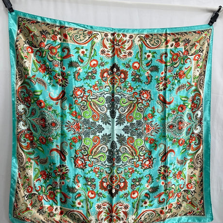 Luxury 90cm Satin Square Silk Hijab Scarves Scarf