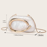Size of Luxury Acrylic Box Metal Details Evening Purse