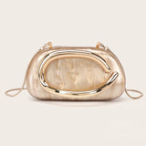 Gold Luxury Acrylic Box Metal Details Evening Purse