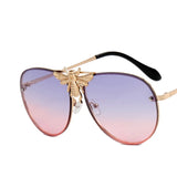 Luxury Bee Retro Gradient Pilot Style Sunglasses
