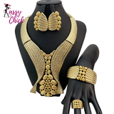 Luxury Big Bold African Bride Jewelry Set Sassy Chick Logo