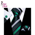 Luxury Black Green Silk Ties Set Sassy Chick Logo