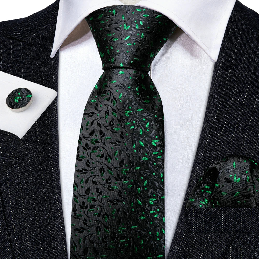 Black Green Tie