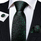 Black Green Tie