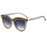 Luxury Bling AB Rhinestone Crystal Square Sunglasses