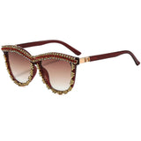 Luxury Bling AB Rhinestone Crystal Square Sunglasses