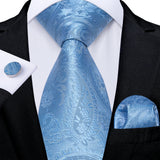 Luxury Blue Plaid Dot Solid Wedding Accessories Necktie