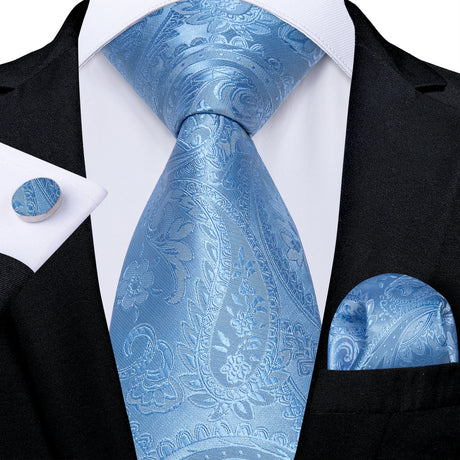 Luxury Blue Plaid Dot Solid Wedding Accessories Necktie
