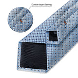 Luxury Blue Plaid Dot Solid Wedding Accessories Necktie