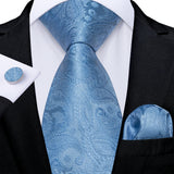 Luxury Blue Plaid Dot Solid Wedding Accessories Necktie