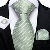 Luxury Blue Plaid Dot Solid Wedding Accessories Necktie