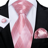 Luxury Blue Plaid Dot Solid Wedding Accessories Necktie