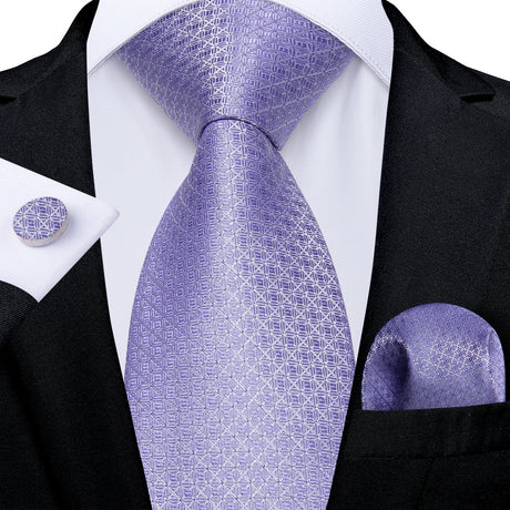 Luxury Blue Plaid Dot Solid Wedding Accessories Necktie