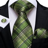 Luxury Blue Plaid Dot Solid Wedding Accessories Necktie