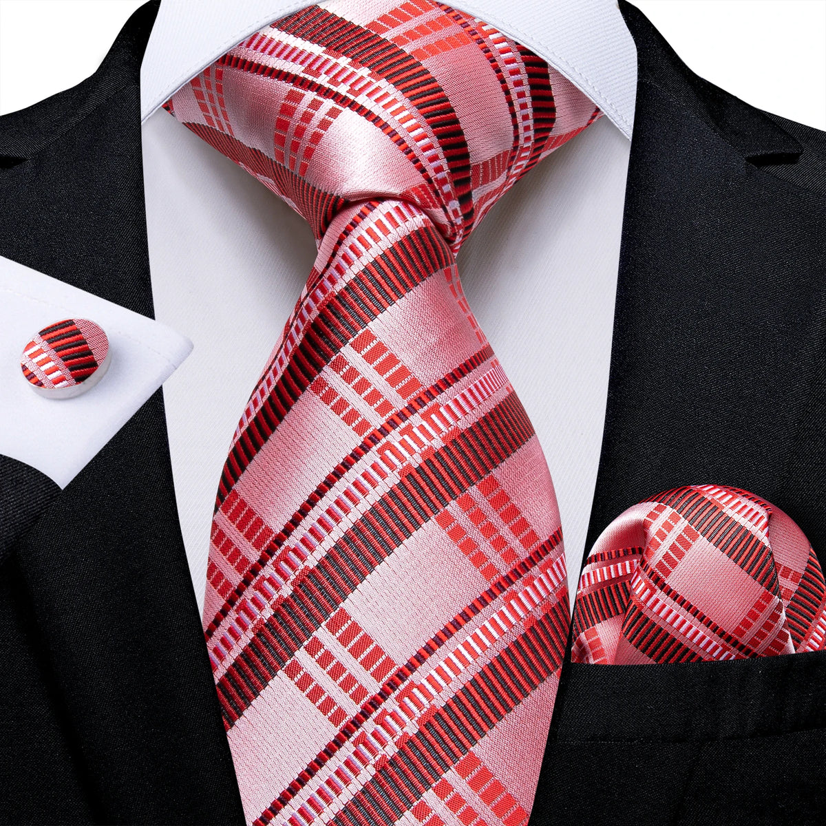 Luxury Blue Plaid Dot Solid Wedding Accessories Necktie