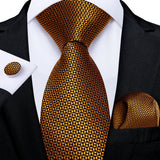 Luxury Blue Plaid Dot Solid Wedding Accessories Necktie
