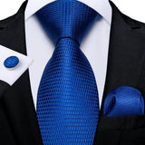 Luxury Blue Plaid Dot Solid Wedding Accessories Necktie