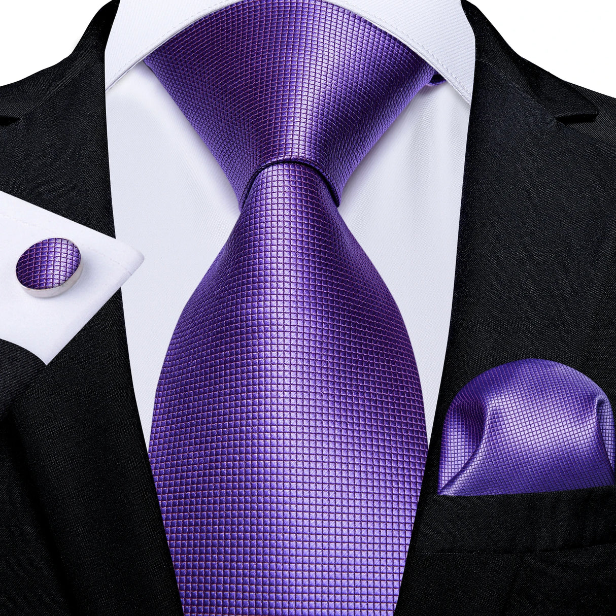Luxury Blue Plaid Dot Solid Wedding Accessories Necktie