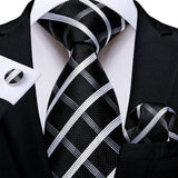 Luxury Blue Plaid Dot Solid Wedding Accessories Necktie