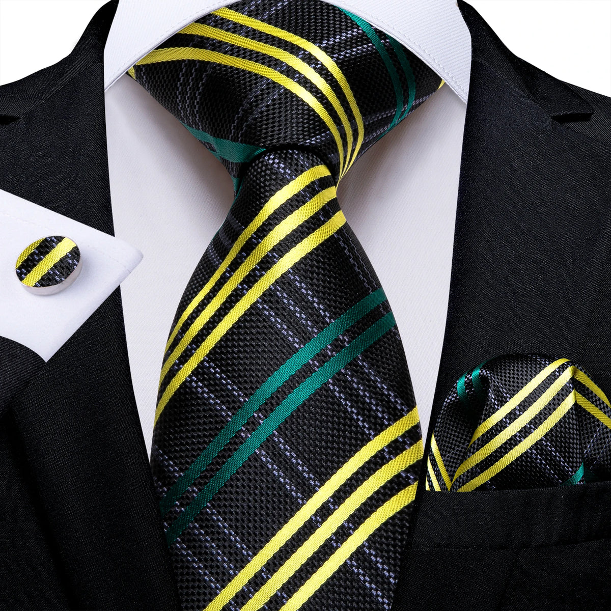 Luxury Blue Plaid Dot Solid Wedding Accessories Necktie