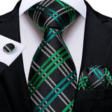 Luxury Blue Plaid Dot Solid Wedding Accessories Necktie