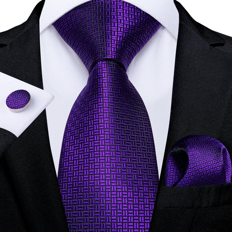 Luxury Blue Plaid Dot Solid Wedding Accessories Necktie