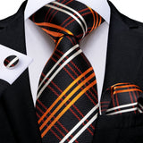 Luxury Blue Plaid Dot Solid Wedding Accessories Necktie