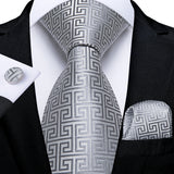 Luxury Blue Plaid Dot Solid Wedding Accessories Necktie