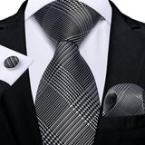 Luxury Blue Plaid Dot Solid Wedding Accessories Necktie