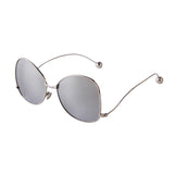 Silver Luxury Butterfly Design Beads Irregular Sunglasses