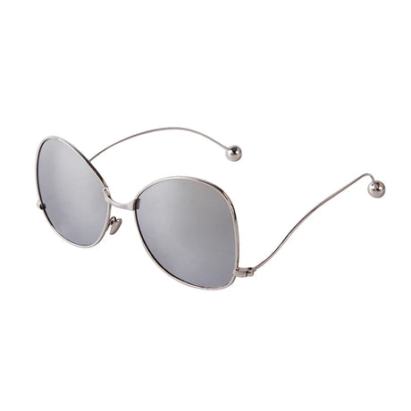 Silver Luxury Butterfly Design Beads Irregular Sunglasses
