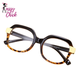 Luxury Cat Eye Anti Blue Light Blocking Eyeglasses Sassy Chick Logo