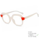 White Luxury Cat Eye Anti Blue Light Blocking Eyeglasses