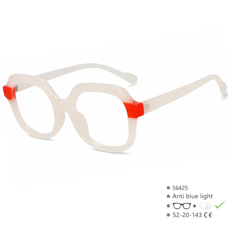 White Luxury Cat Eye Anti Blue Light Blocking Eyeglasses
