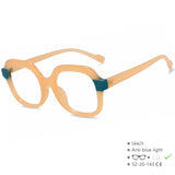 Orange Luxury Cat Eye Anti Blue Light Blocking Eyeglasses