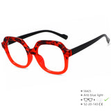 Black Red Luxury Cat Eye Anti Blue Light Blocking Eyeglasses