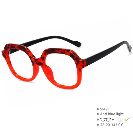 Black Red Luxury Cat Eye Anti Blue Light Blocking Eyeglasses