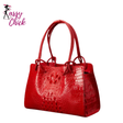 Luxury Crocodile Pattern Handbag Sassy Chick Logo