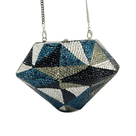 Luxury Crystal Silver Diamond Evening Purses