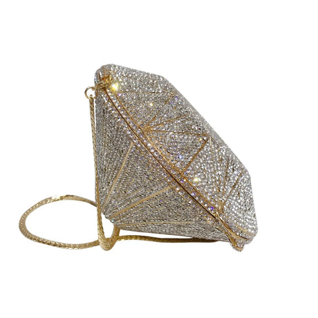 Luxury Crystal Silver Diamond Evening Purses