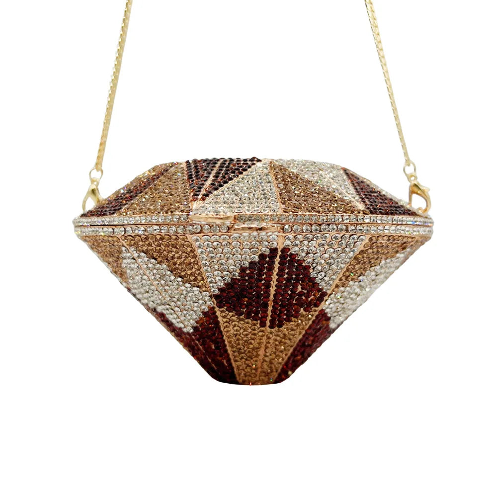 Luxury Crystal Silver Diamond Evening Purses