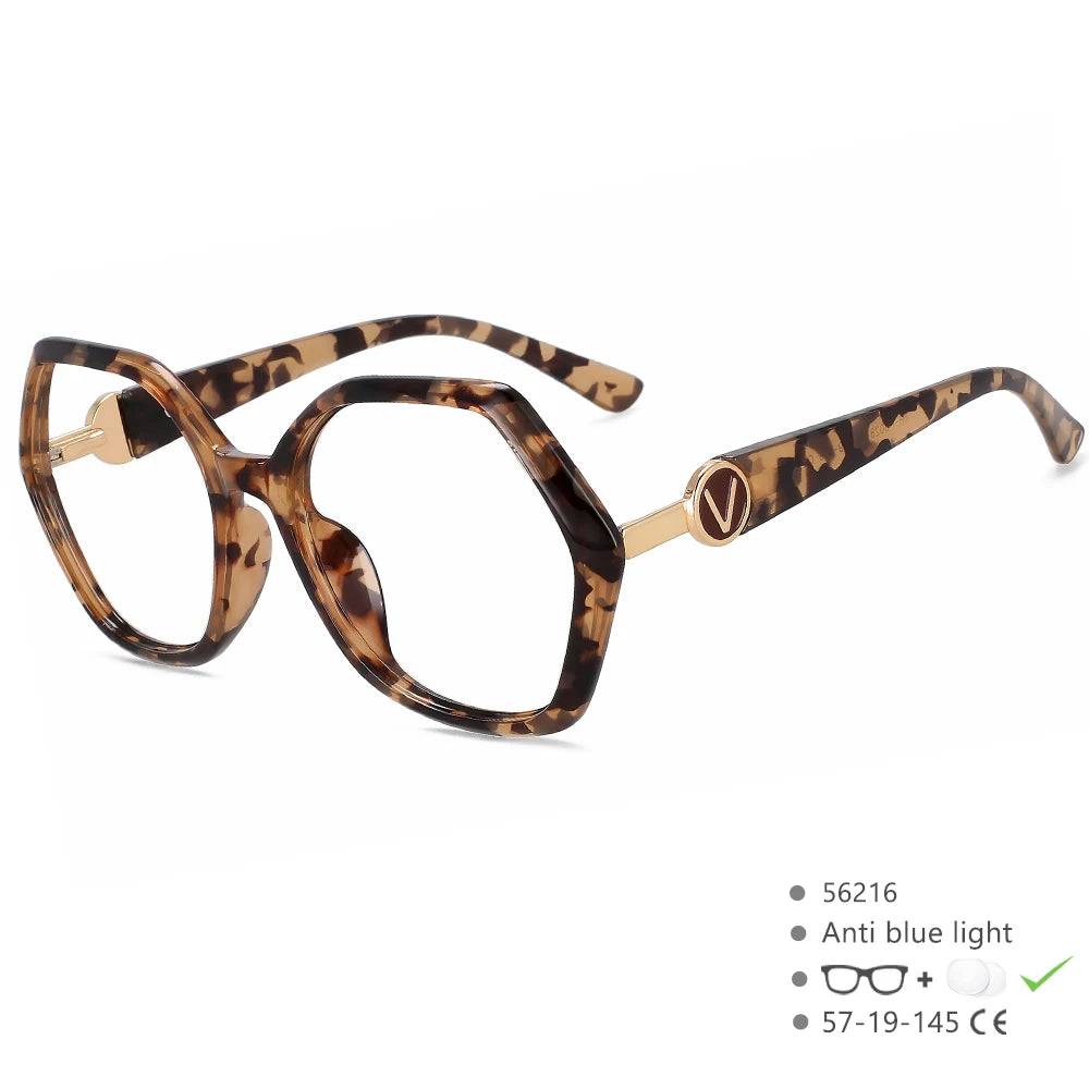 Brown Leopard Luxury Design Anti Blue Light Blocking Glasses
